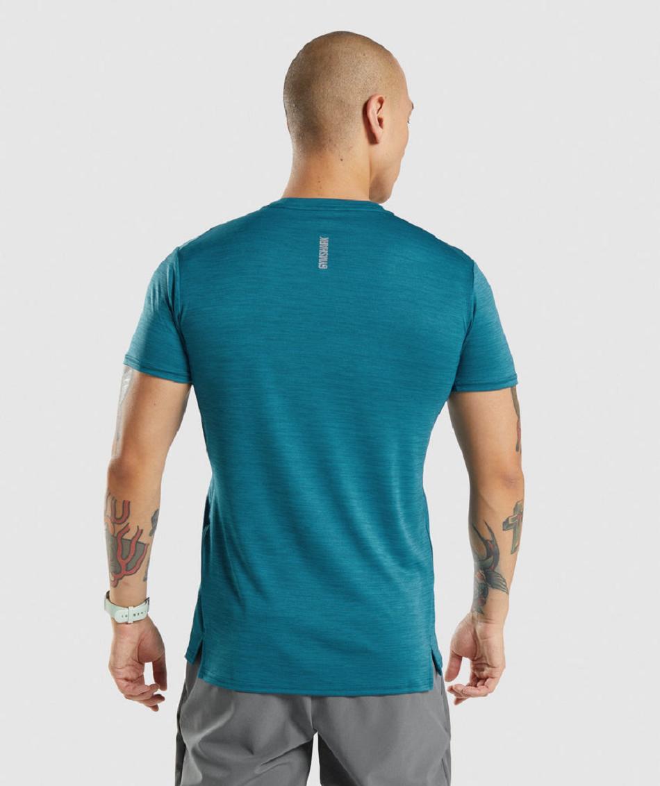 Gymshark Speed Muške T Shirts Tirkizne | HR 2357YXF